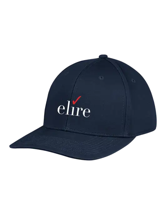 Premium Modern Structured Twill Navy Snapback Cap w/Elire Logo