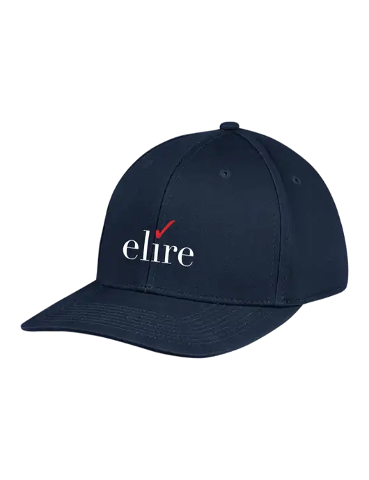 Premium Modern Structured Twill Navy Snapback Cap w/Elire Logo