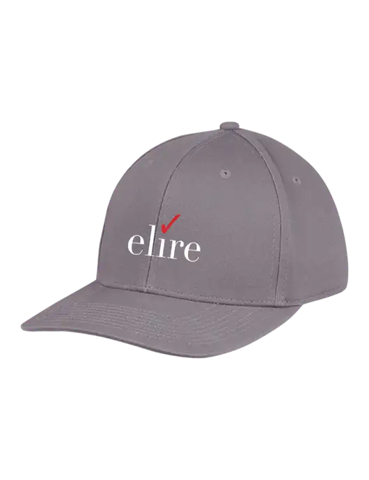 Premium Modern Structured Twill Charcoal Snapback Cap w/Elire Logo