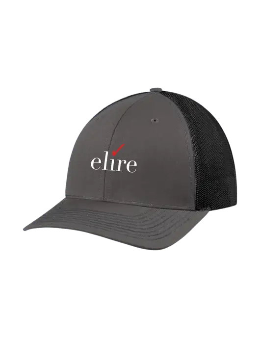 Richardson Adjustable Snapback Original 112 Trucker Cap Dark Grey w/Black Mesh w/Elire Logo