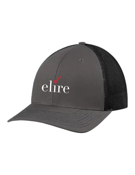 Richardson Adjustable Snapback Original 112 Trucker Cap Dark Grey w/Black Mesh w/Elire Logo
