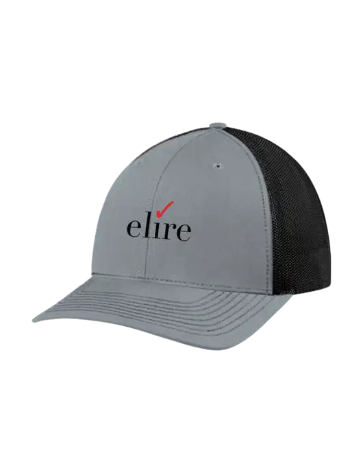 Richardson Adjustable Snapback Original 112 Trucker Cap Heather Grey w/Black Mesh w/Elire Logo