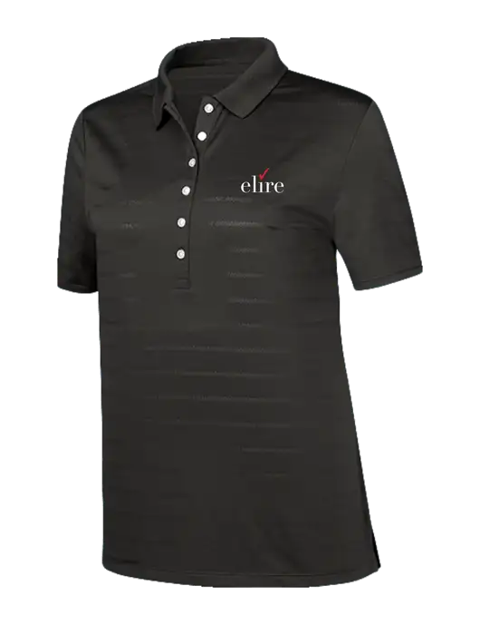 Callaway Womens Black Ventilated Polo w/Elire Logo