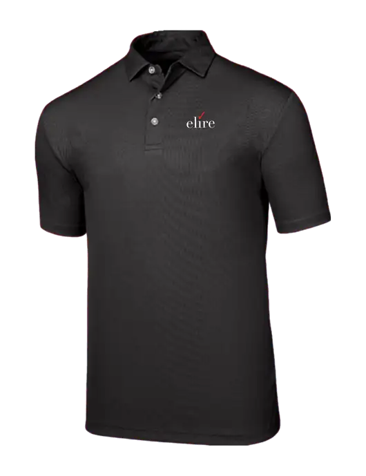 Callaway Birdseye Black Polo w/Elire Logo