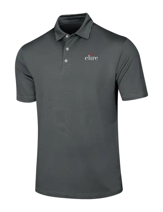 Callaway Black Fine Line Stripe Polo w/Elire Logo