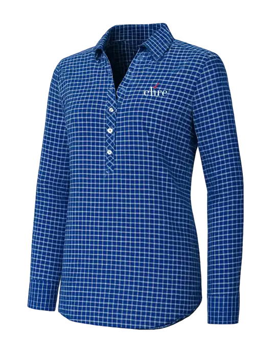 Womens Navy/White City Stretch Shirt w/Elire Logo