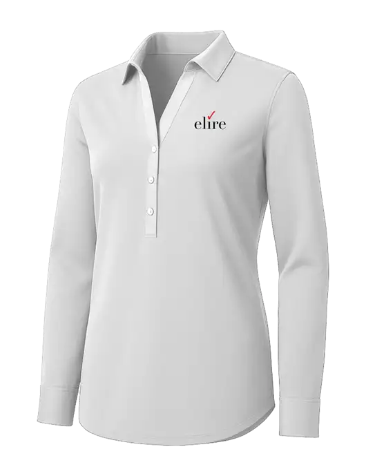 Womens White City Stretch Shirt w/Elire Logo