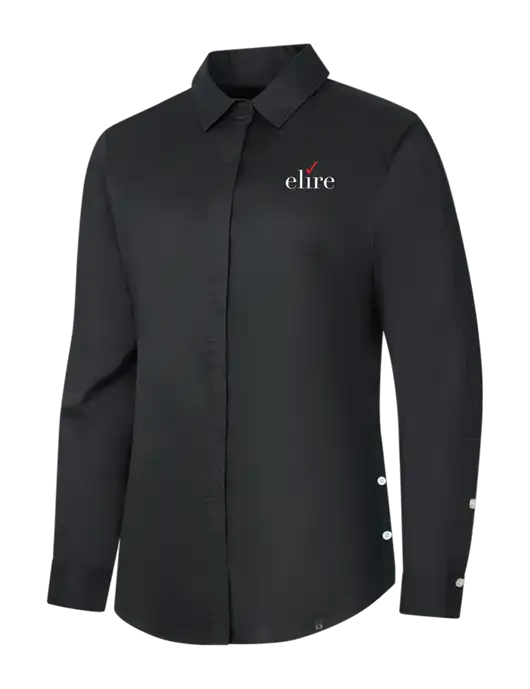 OGIO Womens Black Commuter Woven Shirt w/Elire Logo