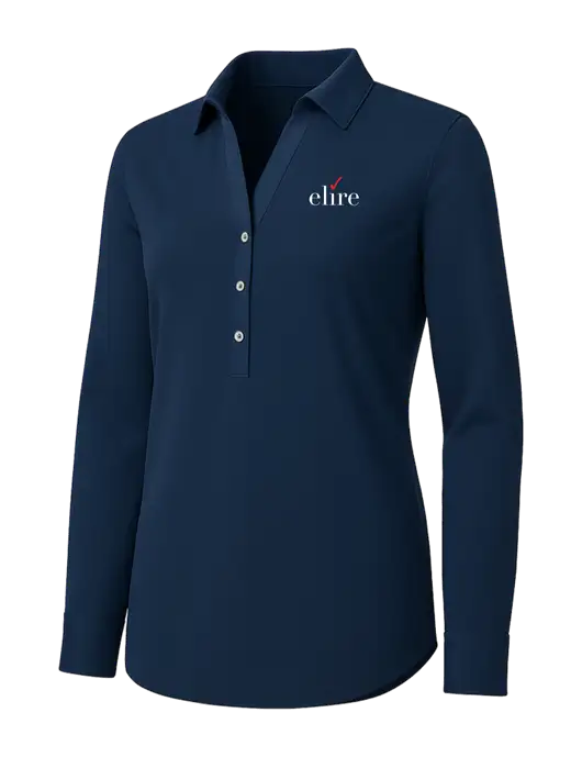 Womens Navy City Stretch Shirt w/Elire Logo