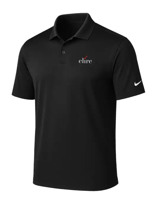 NIKE Black Victory Solid Polo w/Elire Logo
