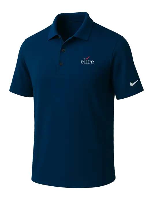 NIKE Navy Dri-Fit Micro Pique Polo w/Elire Logo