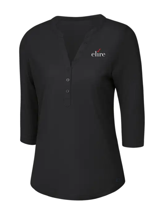 OGIO Blacktop Jewel Henley w/Elire Logo