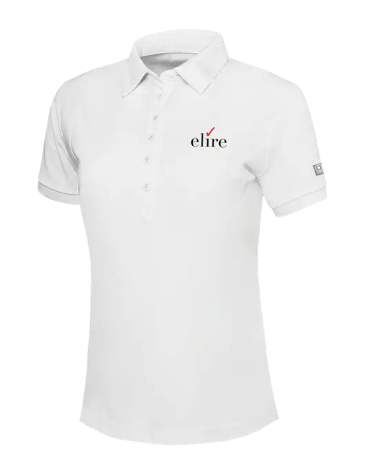OGIO Womens Bright White Jewel Polo w/Elire Logo