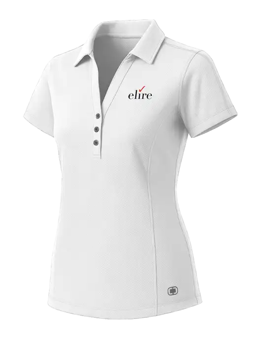 OGIO Womens White ONYX Polo w/Elire Logo