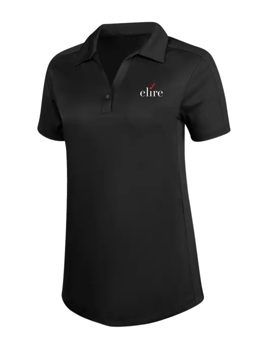 Womens Black Diamond Jacquard Polo w/Elire Logo