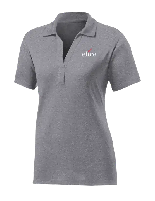 Womens Medium Grey Heather Contender Polo w/Elire Logo