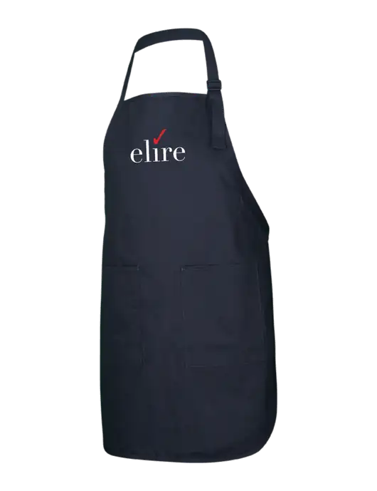 Full-Length Black Apron With Pockets w/Elire Logo