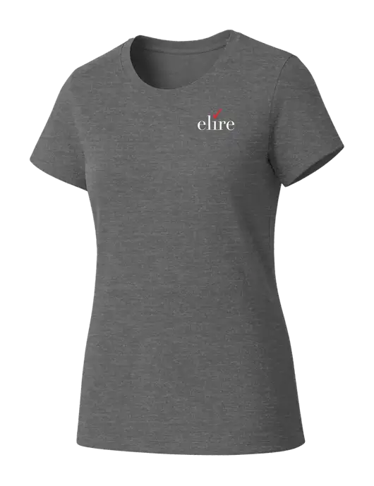 Womens Seriously Soft Grey Frost T-Shirt w/Elire Logo