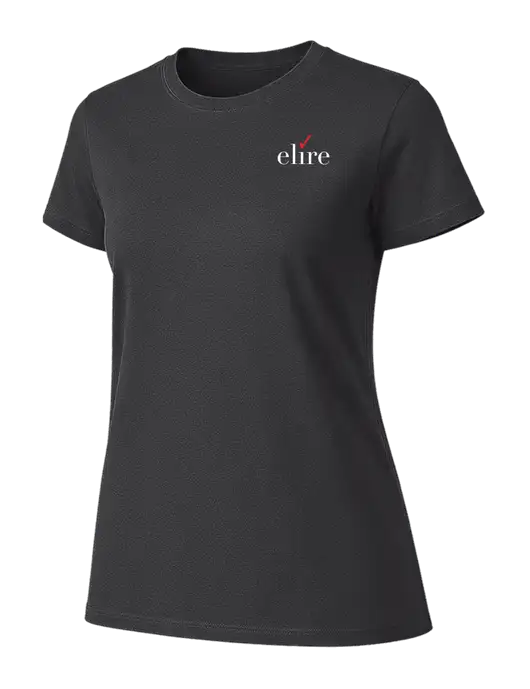 Womens Ring Spun Charcoal 4.5 oz T-Shirt w/Elire Logo
