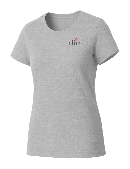Womens Seriously Soft Light Heathered Grey T-Shirt w/Elire Logo