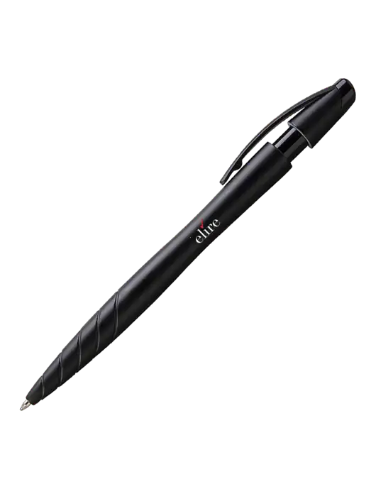 Awali Black Metallic Pen - Black Ink w/Elire Logo