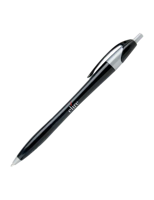 Novella Black/Silver Corporate Pen - Blue Ink w/Elire Logo