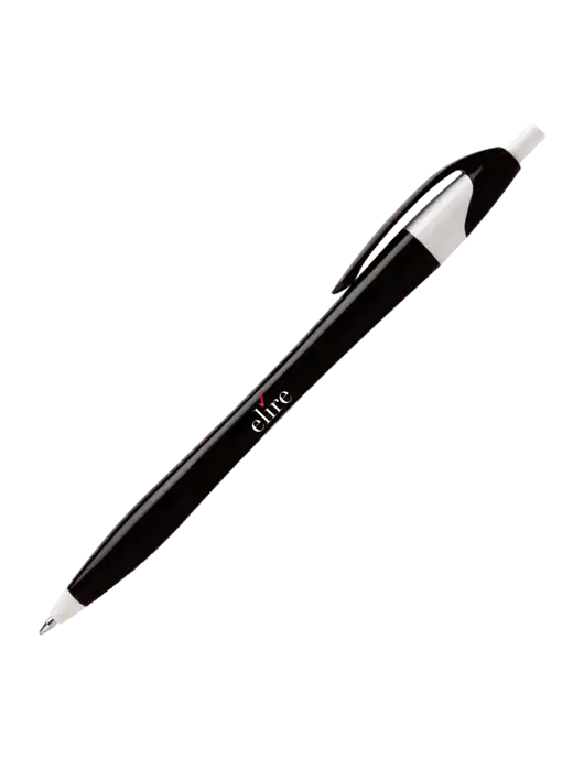 Novella Black/White Executive Pen - Blue Ink w/Elire Logo
