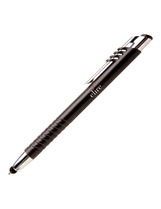 Schirhart Black Stylus Pen - Blue Ink w/Elire Logo