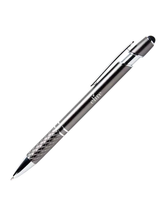 Valencia Gunmetal Stylus Pen - Black Ink w/Elire Logo