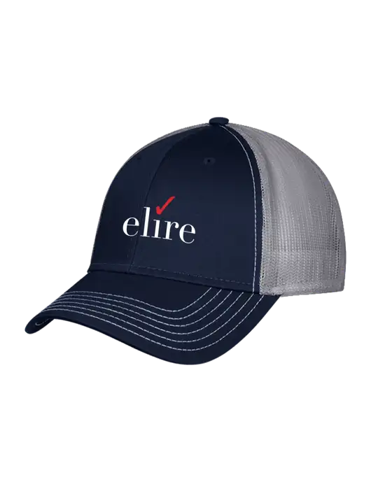 Navy/Grey Mesh Trucker Cap Snap Back w/Elire Logo