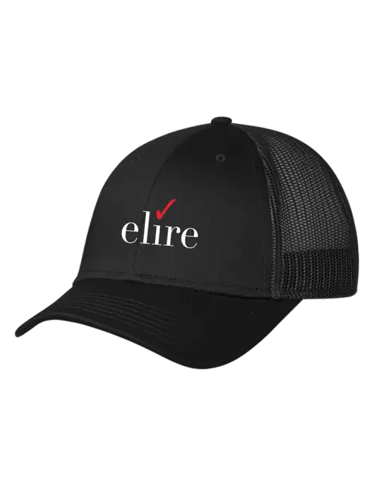 Black Mesh Trucker Cap Snap Back w/Elire Logo