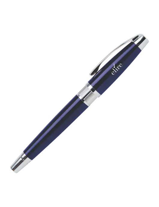 Masscotti Navy Rollerball Pen - Black Ink w/Elire Logo