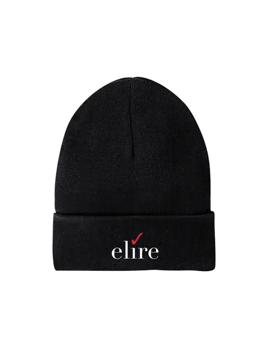 Recycled Black Beanie w/Elire Logo