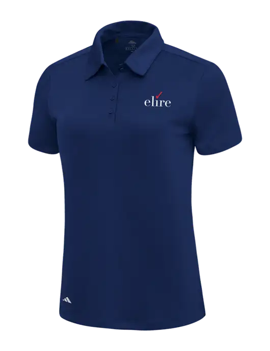 Adidas Navy Blue Womens Ultimate Solid Polo w/Elire Logo
