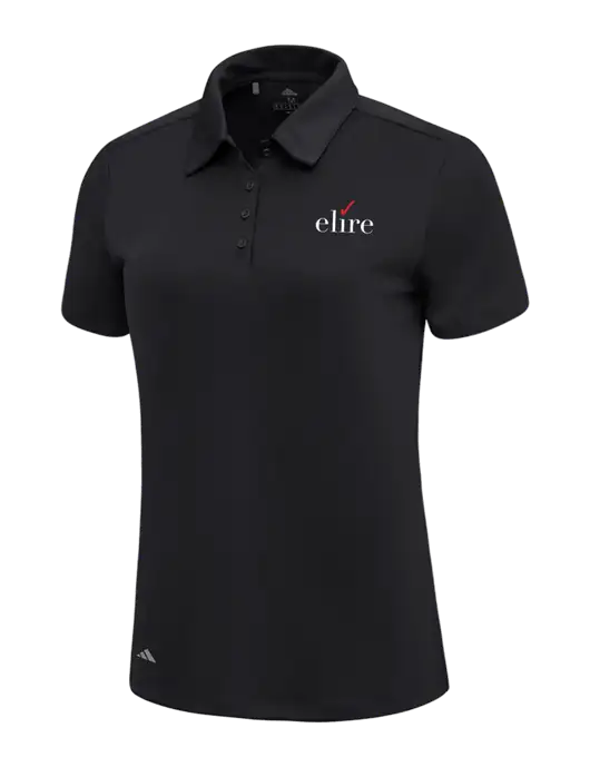 Adidas Black Womens Ultimate Solid Polo w/Elire Logo