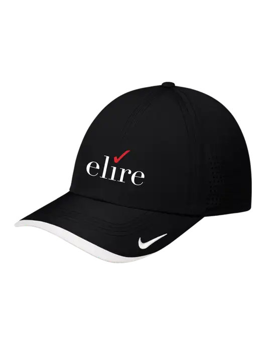 Nike Black/White Dri-FIT Perforated Performance Cap w/Elire Logo
