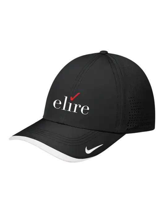 Nike Black/White Dri-FIT Perforated Performance Cap w/Elire Logo