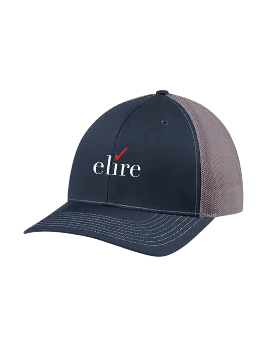 Richardson Adjustable Snapback Original 112 Trucker Cap Navy w/Charcoal Mesh w/Elire Logo