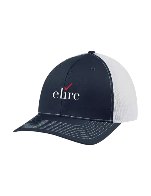 Richardson Adjustable Snapback Original 112 Trucker Cap Navy w/White Mesh w/Elire Logo