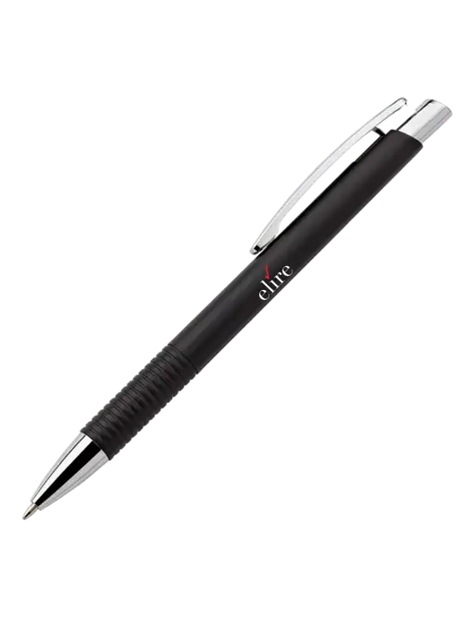 Malay Black Ballpoint Pen - Blue Ink w/Elire Logo