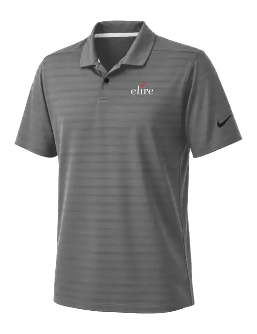 Nike Dark Medium Grey Dri-FIT Vapor Jacquard Polo w/Elire Logo