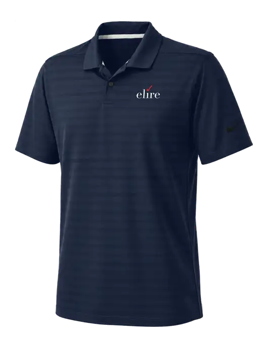 Nike Navy Dri-FIT Vapor Jacquard Polo w/Elire Logo