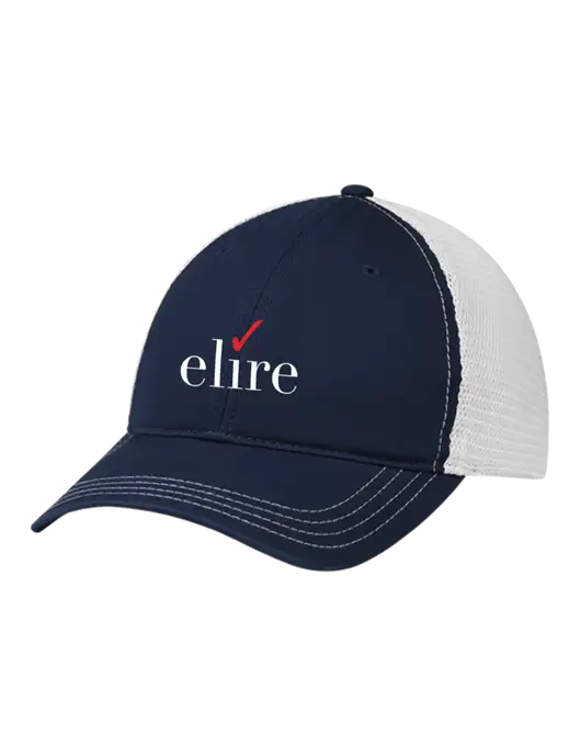 Richardson 111 Garment Washed Trucker Cap Navy w/White Mesh w/Elire Logo
