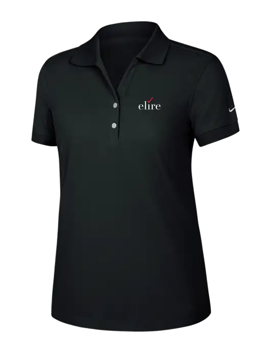 Nike Womens Dri-FIT Classic Black Polo w/Elire Logo