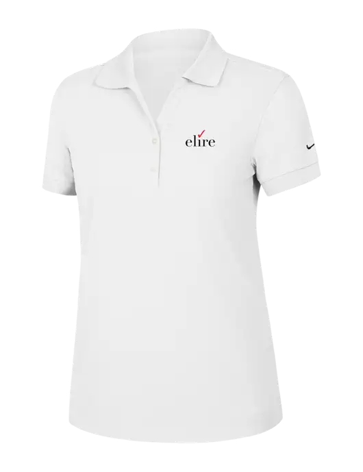 Nike Womens Dri-FIT Classic White Polo w/Elire Logo