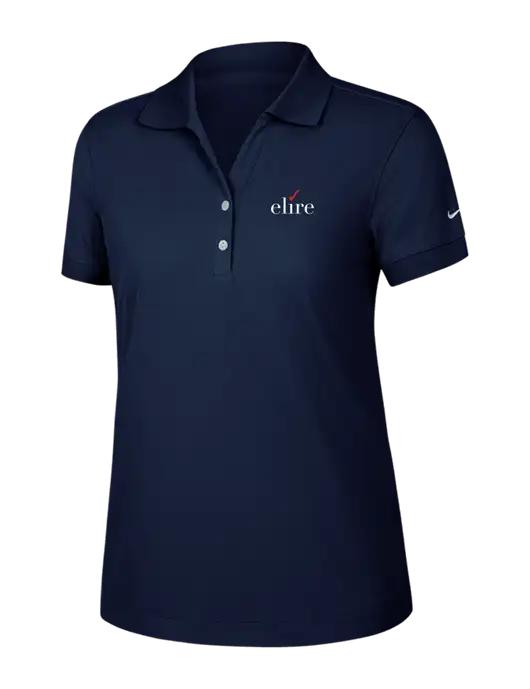 Nike Womens Dri-FIT Classic Dark Navy Polo w/Elire Logo