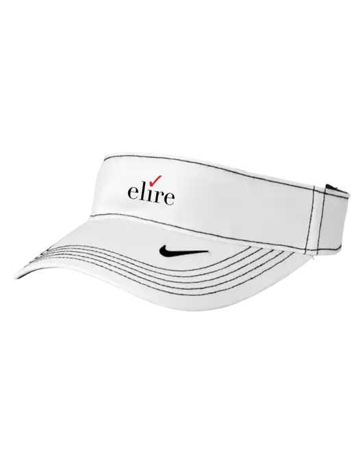 Nike White Dri-FIT Ace Visor w/Elire Logo