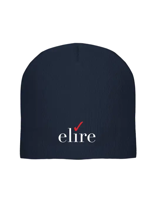 Solid Navy Element Knit Beanie w/Elire Logo