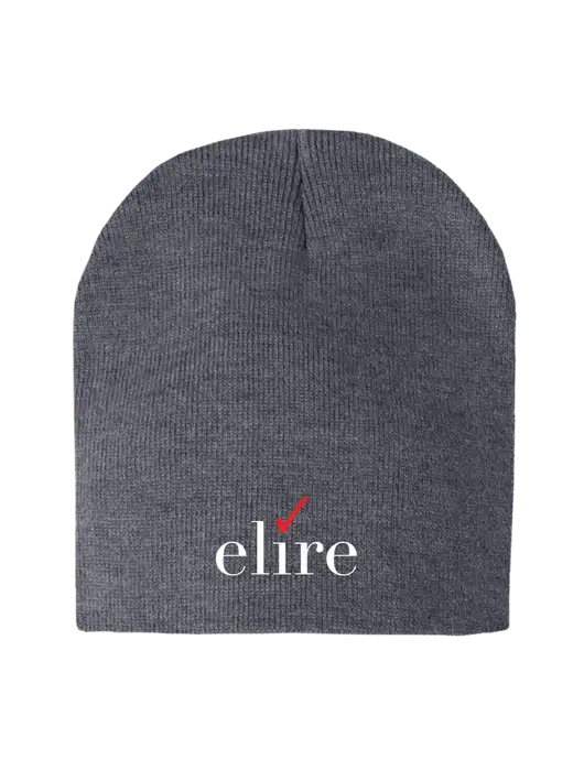 Dark Grey Heather Element Knit Beanie w/Elire Logo