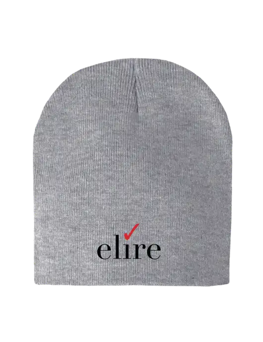 Light Grey Heather Element Knit Beanie w/Elire Logo